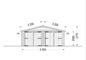 Doppelgarage aus Holz (44 mm) 6x6 m, 36 m² – Bild 8