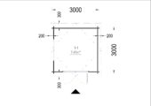 Gartenhaus ADRIA (44 mm), 3x3 m, 9 m² – Bild 6