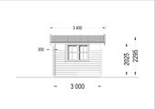 Gartenhaus ADRIA (44 mm), 3x3 m, 9 m² – Bild 10