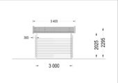 Gartenhaus ADRIA (44 mm), 3x3 m, 9 m² – Bild 8