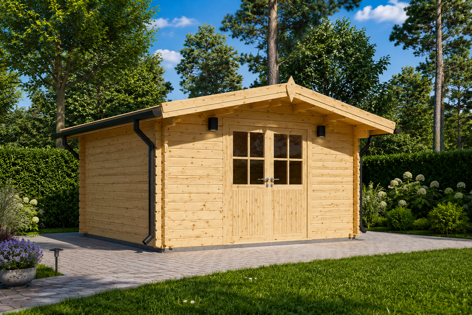 Gartenhaus Palm 4 × 4 M Gartenhaus PALM, 4x4m, 16m² – Bild 1