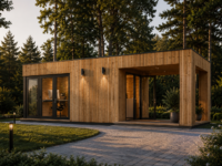 Gartenhaus PREMIUM mit Terrasse 5x3 m, 15 m² + 9 m²