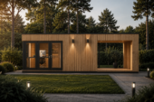 Gartenhaus PREMIUM (Isoliert, SIPS), 5x3 m, 15 m² Mit Terrasse 3x3 m, 9 m² – Bild 3