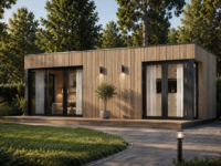 Gartenhaus PREMIUM (34mm + Holzverschalung), 7.5x4m, 30m² Isoliert