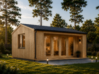 Gartenhaus TAURUS (34mm + Holzverschalung), 5x4m, 15m² Isoliert