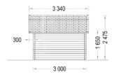 Gartenhaus  OHIO (34 mm), 3x3 m, 9 m² – Bild 8
