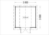 Gartenhaus  OHIO (34 mm), 3x3 m, 9 m² – Bild 6
