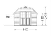 Gartenhaus  OHIO (34 mm), 3x3 m, 9 m² – Bild 9