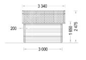 Gartenhaus  OHIO (34 mm), 3x3 m, 9 m² – Bild 10