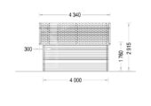 Gartenhaus OHIO (34 mm), 4x4 m, 16 m² – Bild 9