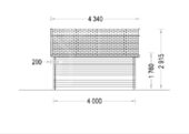 Gartenhaus OHIO (34 mm), 4x4 m, 16 m² – Bild 7