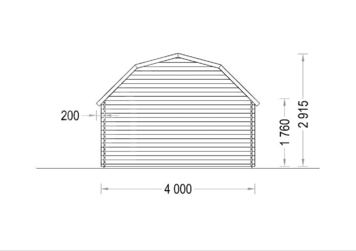 Gartenhaus OHIO (34 mm), 4x4 m, 16 m²