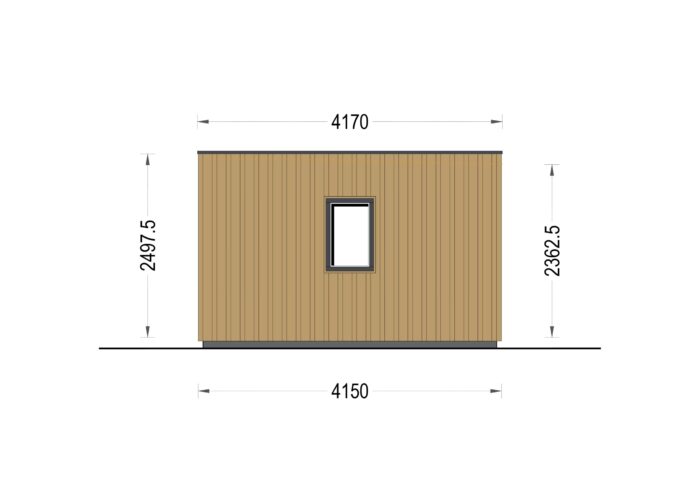 Premium Gartenhaus Tobi (34mm + Holzverschalung), 6x4m, 24m²