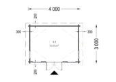 Gartenhaus Meran, 4x3m, 12m² – Bild 3