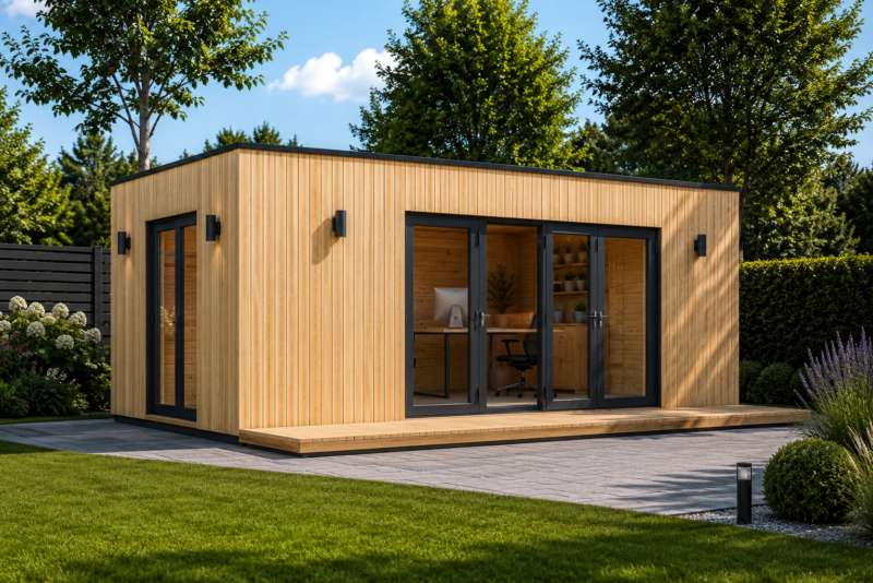 Premium Gartenhaus (34 mm + Holzverschalung) 7x4 m, 28 m²