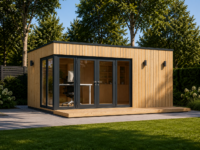 Premium Gartenhaus (34mm + Holzverschalung), 6x4m, 24m²