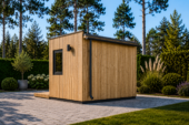 Premium Gartenhaus Tobi (34 mm + Holzverschalung) 4,1x2,4 m,10 m² Isoliert – Bild 2