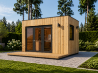 Premium Gartenhaus Tobi (34 mm + Holzverschalung) 4,1x2,4 m,10 m² Estra Isoliert