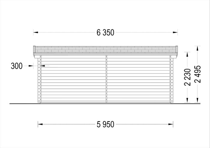 Gartenhaus STRAUBING, 3x6m, 18m²