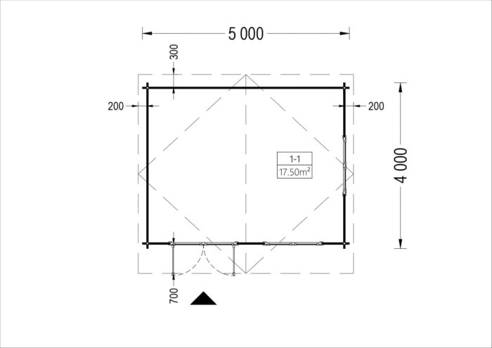 Gartenhaus WIEN 5x4 m, 20 m²