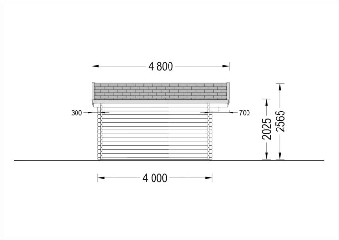 Gartenhaus WIEN 5x4 m, 20 m²