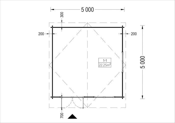 Premium Gartenhaus WIEN, 5x5 m, 25 m²