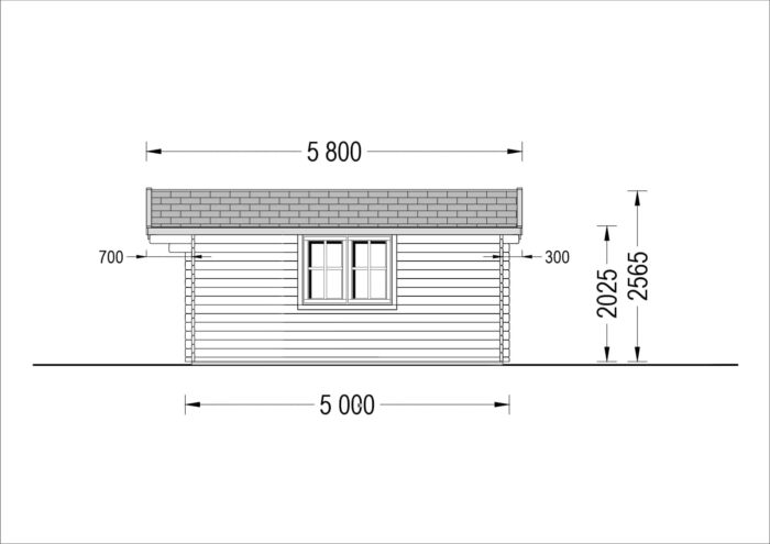 Premium Gartenhaus WIEN, 5x5 m, 25 m²