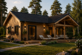 Bungalow Aurora Isoliert 66mm + Holzverschalung),63 m² – Bild 2