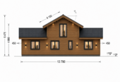 Holzwohnhaus DACHSTEIN , 66 mm + Holzverschalung), 108 m² + 13 m² Terrasse – Bild 8