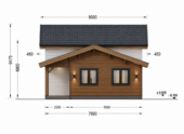Holzwohnhaus DACHSTEIN , 66 mm + Holzverschalung), 108 m² + 13 m² Terrasse – Bild 5