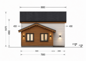 Holzwohnhaus DACHSTEIN , 66 mm + Holzverschalung), 108 m² + 13 m² Terrasse – Bild 7