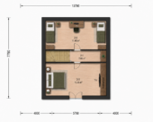 Holzwohnhaus DACHSTEIN , 66 mm + Holzverschalung), 108 m² + 13 m² Terrasse – Bild 4