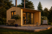 Gartenhaus TAURUS (34mm + Holzverschalung ), 4x4m, 16m² Isoliert