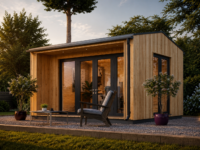 Gartenhaus TAURUS (34mm + Holzverschalung ), 4x4m, 16m²