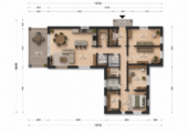 Holzwohnhaus TAUERN (Isoliert, 66 mm + Holzverschalung), 127 m² – Bild 2