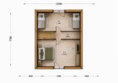 Holzwohnhaus DACHSTEIN , 66 mm + Holzverschalung), 108 m² + 13 m² Terrasse – Bild 7