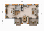 Holzwohnhaus DACHSTEIN , 66 mm + Holzverschalung), 108 m² + 13 m² Terrasse – Bild 6