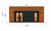 Holzhaus KULM 3 (66 mm + Holzverschalung) 70m² Isoliert – Bild 4