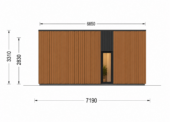 Holzhaus KULM 3 (66 mm + Holzverschalung) 70m² Isoliert – Bild 6