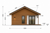 Holzwohnhaus LEIBNITZ (Isoliert, 66 mm + Holzverschalung), 70 m² – Bild 7