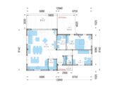 Holzhaus VALENTIN (44mm + Holzverschalung) 80 m² – Bild 8