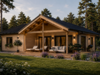 Bungalow Aurora Isoliert 66mm + Holzverschalung),63 m²