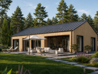 Wohnhaus Enns (66 mm + Holzverschalung) inkl. Isolierung, 130 m²