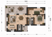 Bungalow Aurora Isoliert 66mm + Holzverschalung),63 m² – Bild 3
