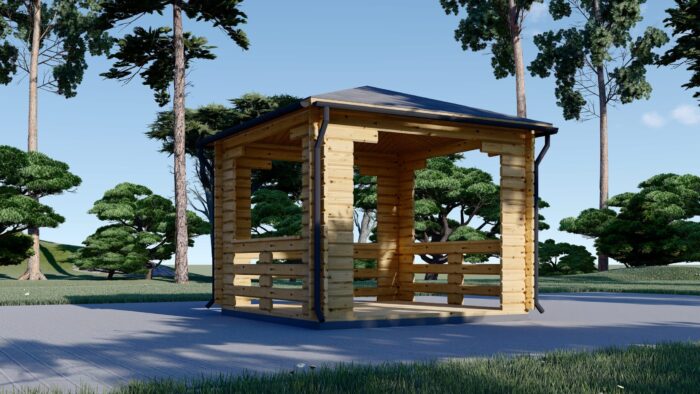 Gartenpavillon FERL (44mm), 3x3m, 9m²