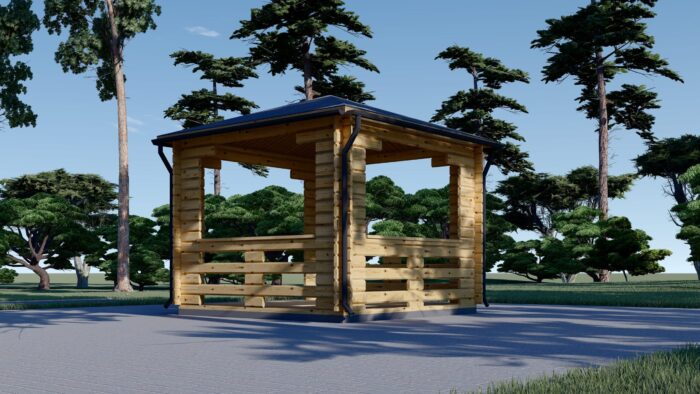 Gartenpavillon FERL (44mm), 3x3m, 9m²