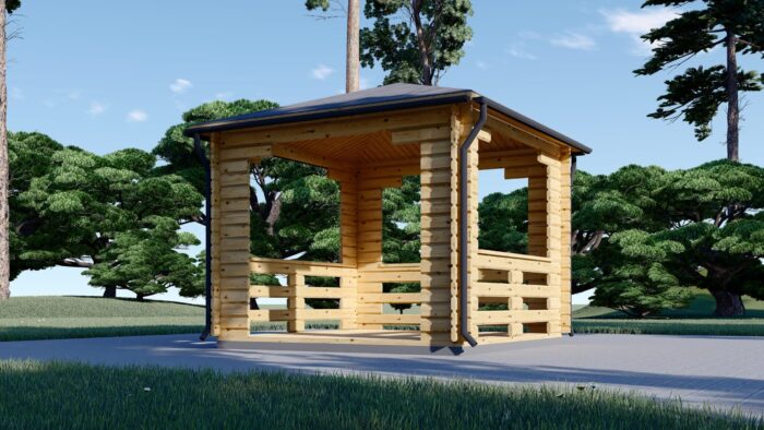 Gartenpavillon FERL (44mm), 3x3m, 9m²