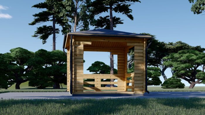 Gartenpavillon FERL (44mm), 3x3m, 9m²