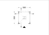 Gartenpavillon FERL (44mm), 3x3m, 9m² – Bild 5