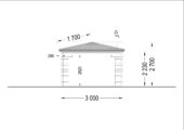 Gartenpavillon FERL (44mm), 3x3m, 9m² – Bild 7